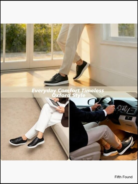 Men\'s Casual Dress Sneakers Oxfords Lace Up Non Slip Lightweight Walking Formal